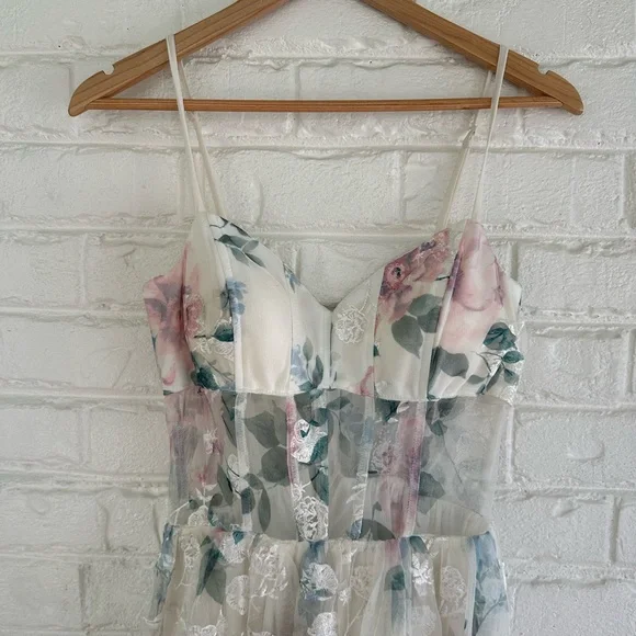 Windsor Floral White and Pink Dress - Picture 8 of 14